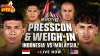 HobiHype Weigh In Byon Combat Showbiz 6 Memanas Face-Off Panas Indonesia vs Malaysia