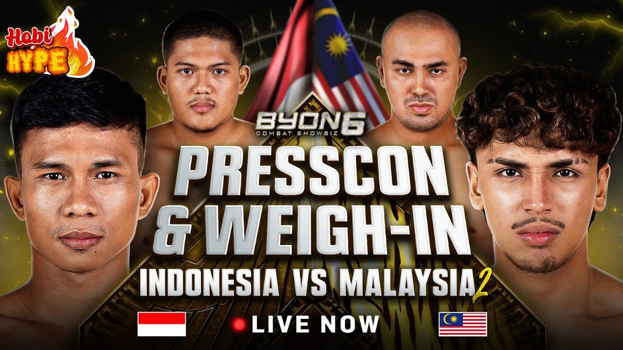 HobiHype Weigh In Byon Combat Showbiz 6 Memanas Face-Off Panas Indonesia vs Malaysia